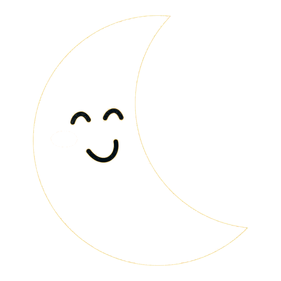 smiling moon
